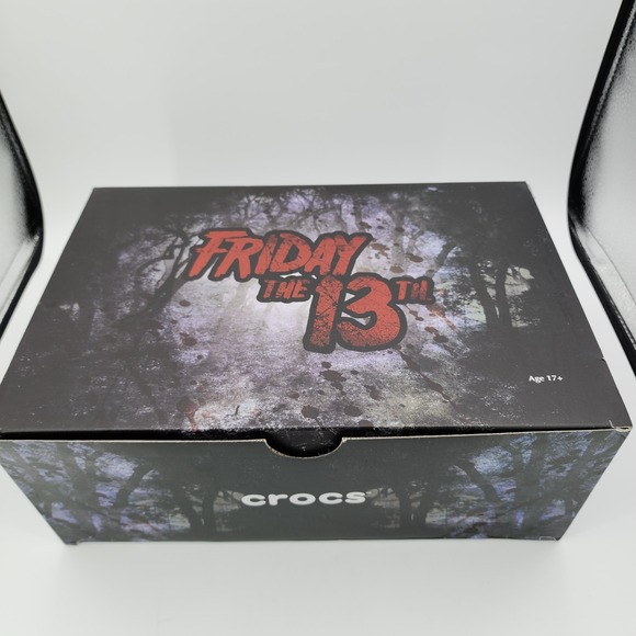 CROCS Friday The 13th Classic Clogs Mens Size 11 Jason Vorhees Shoes NEW in Box - Picture 13 of 14